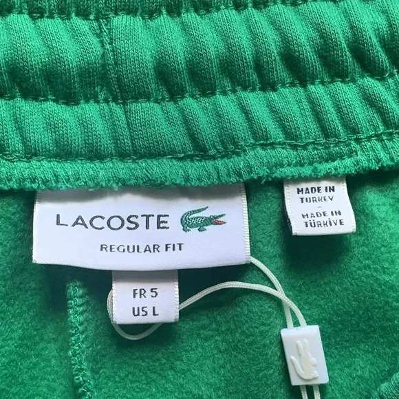 Lacoste Money Green Jogger Pants Men’s Large Leg Graphic NWT - Picture 3 of 9